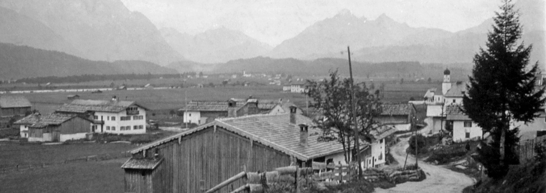 Wallgau um 1910 - Urlaub in Bayern - Alpenwelt Karwendel - Gästehaus Alpengruß